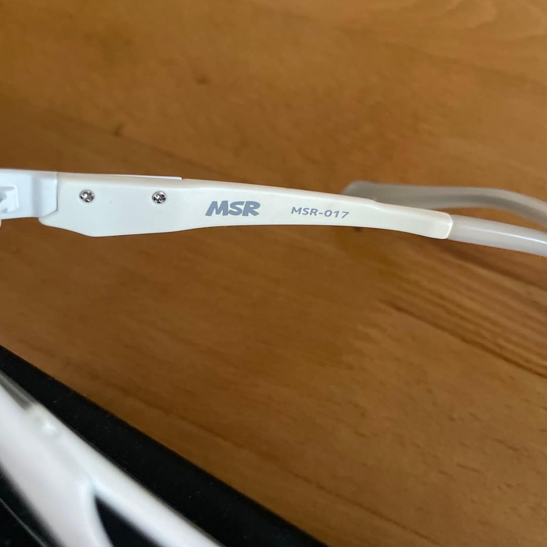 MSR ホワイトフレーム 眼鏡 MSR-017 ケース付き
