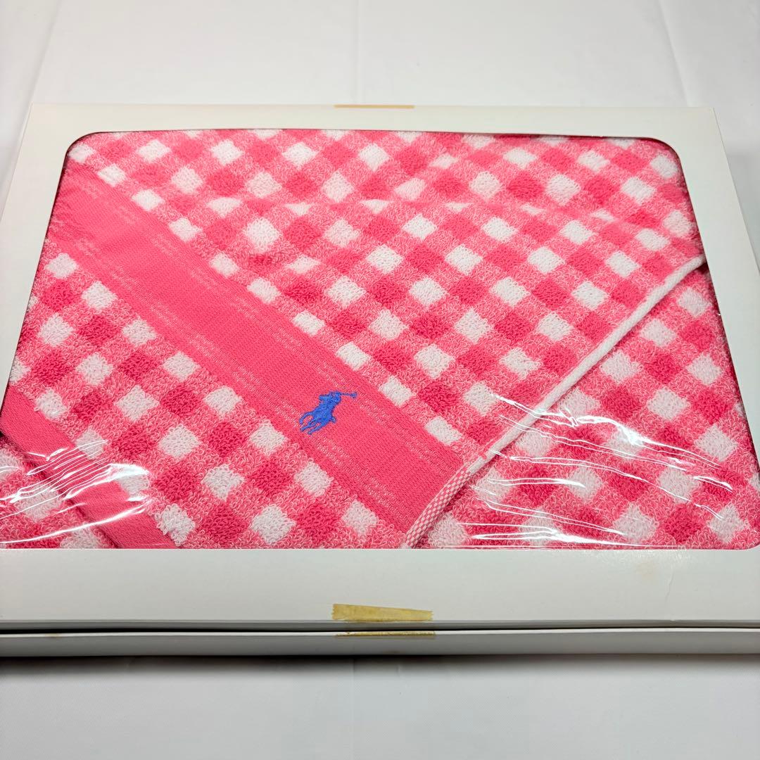 新品　Ralph Lauren ラルフローレン　ギンガムバスタオル　ギフト