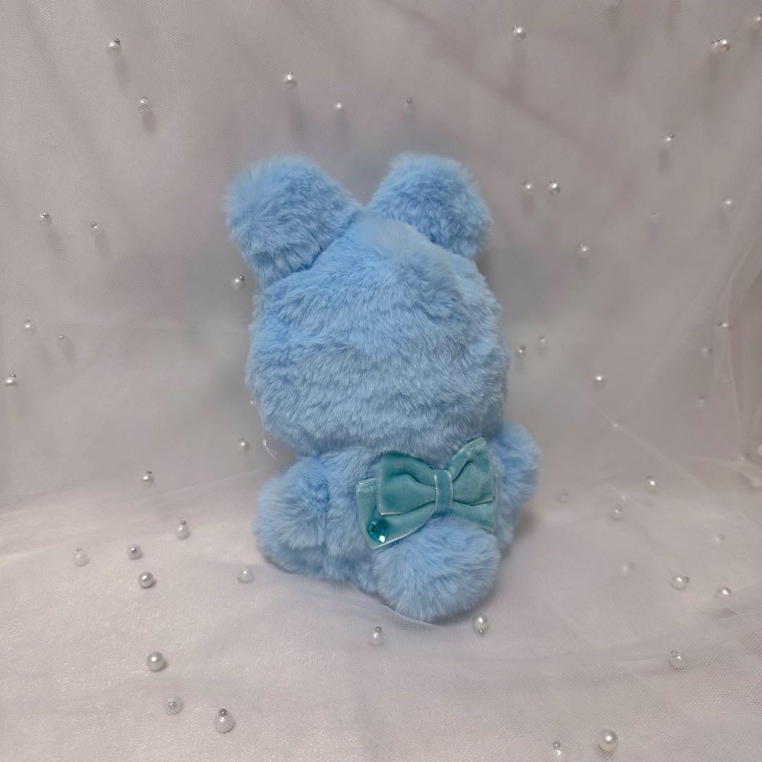 ぬい服 10~13cm おすわり うさぎ うさ耳 ブルー
