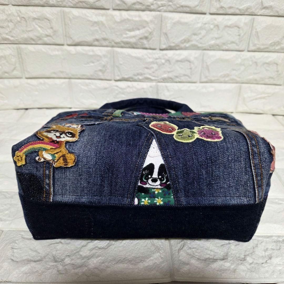 940 デニム＊リメイク＊刺繍＊バッグ＊トートバッグ