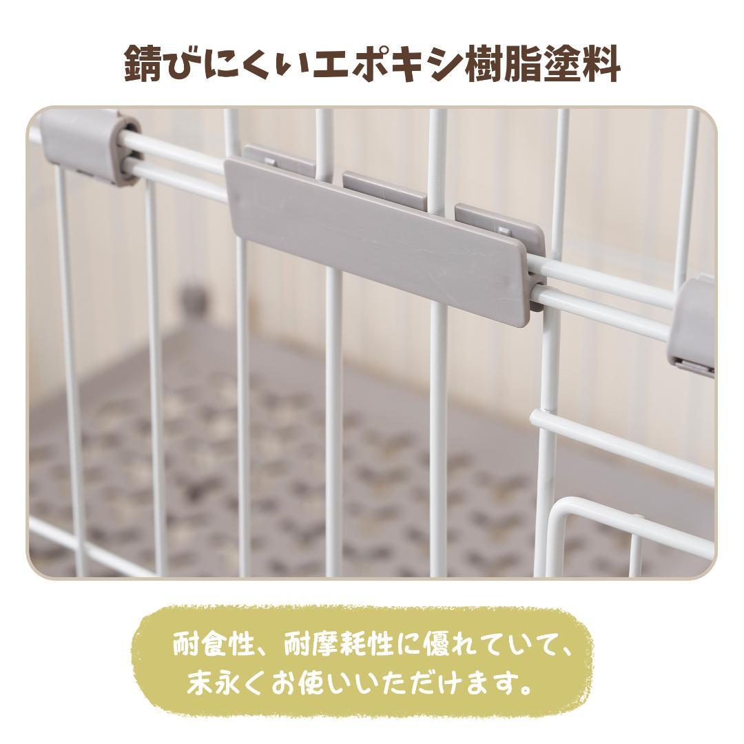 【新品】幅広設計3段キャットケージ 両開きドア&猫ドア付き 大型 ピンク