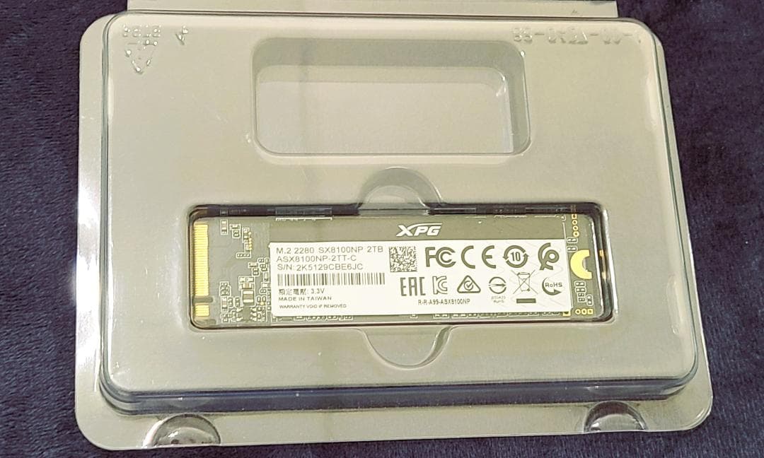 XPG SX8100 M.2 SSD❖2TB　CDI正常96%