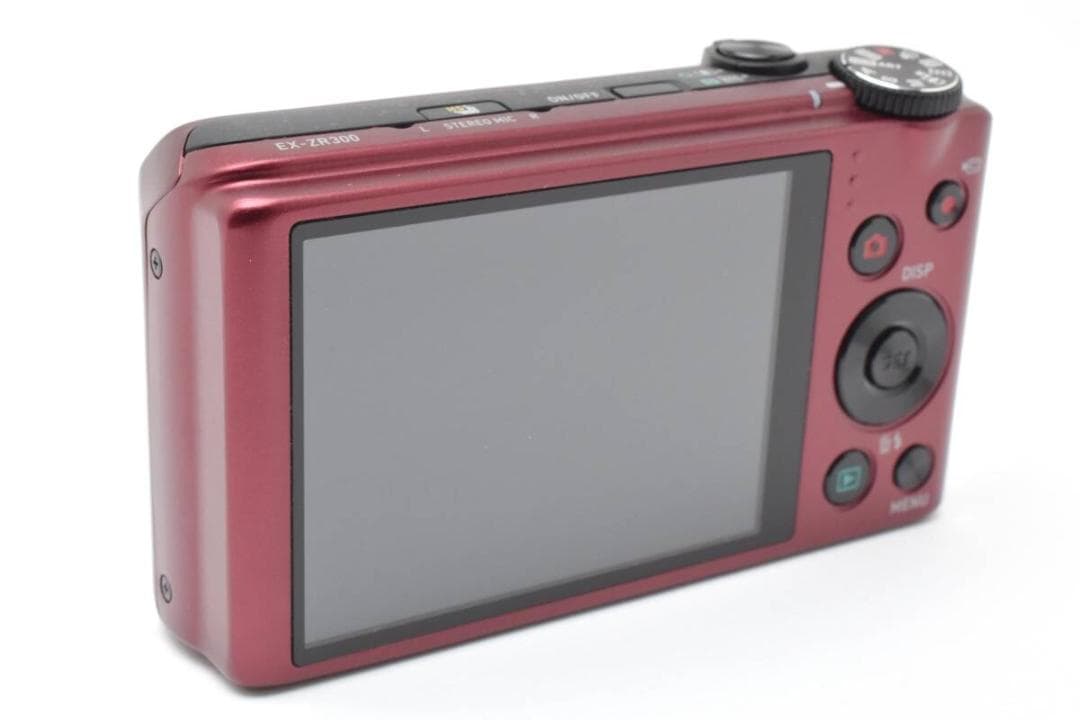 美品 カシオ　CASIO EXILIM EX-ZR300 レッド ＃A442