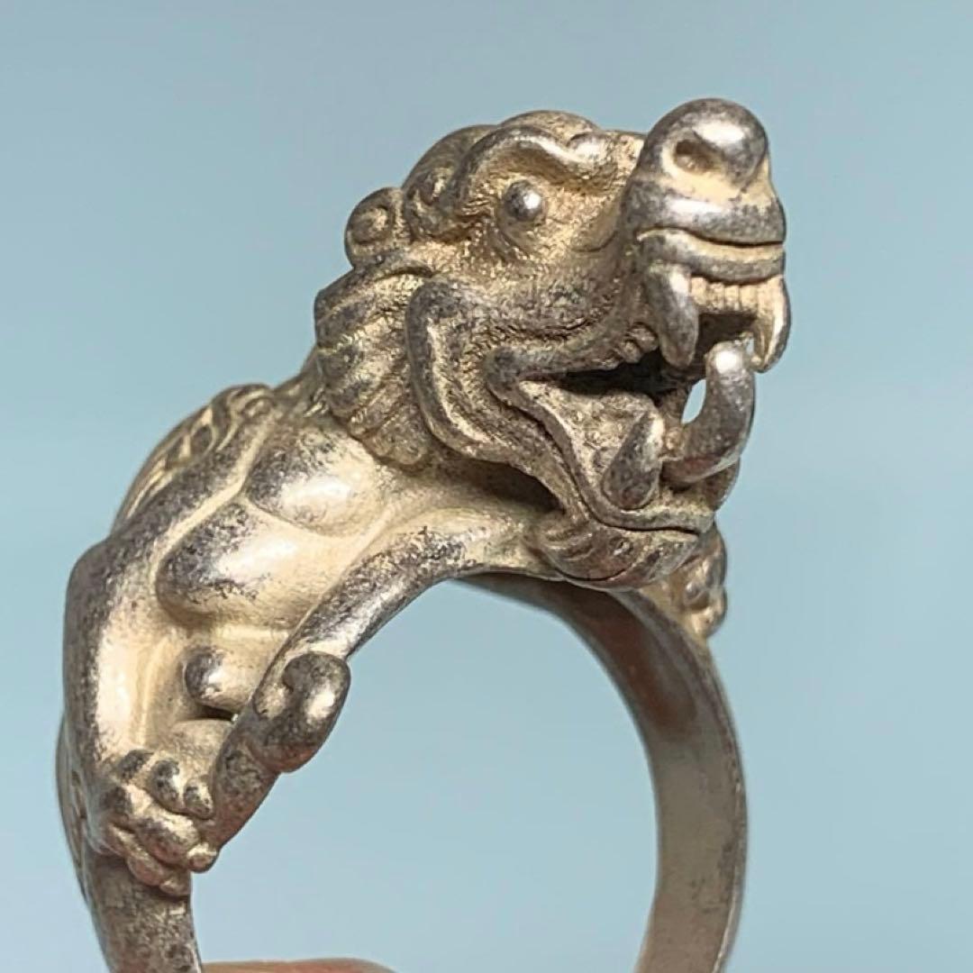 旧蔵　鎮座　狛犬　骨董品 細工彫刻時代物美術品