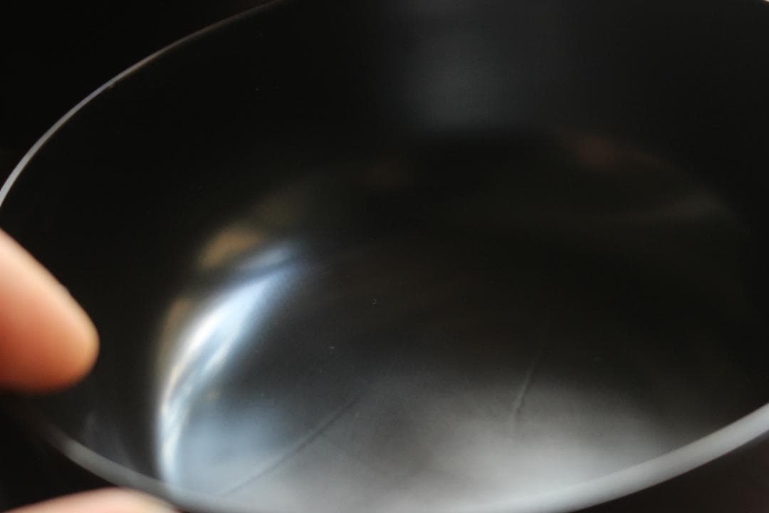 専用！ごく薄ヤケのみ！上質黒漆の美しい利休形小丸椀（検輪島塗四つ椀懐石道具蒔絵椀
