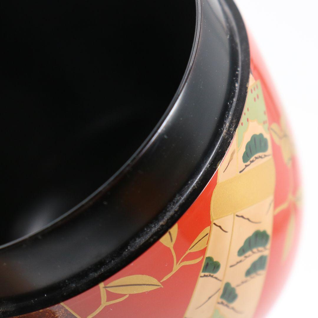 中村宗悦作 立雛蒔絵 中棗 節句 茶道具 共箱共布　V1044