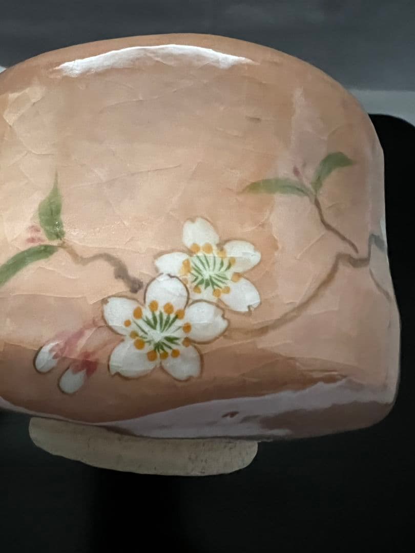 桜の絵 赤茶碗(赤楽) 桂窯 伊藤桂楽 茶道具