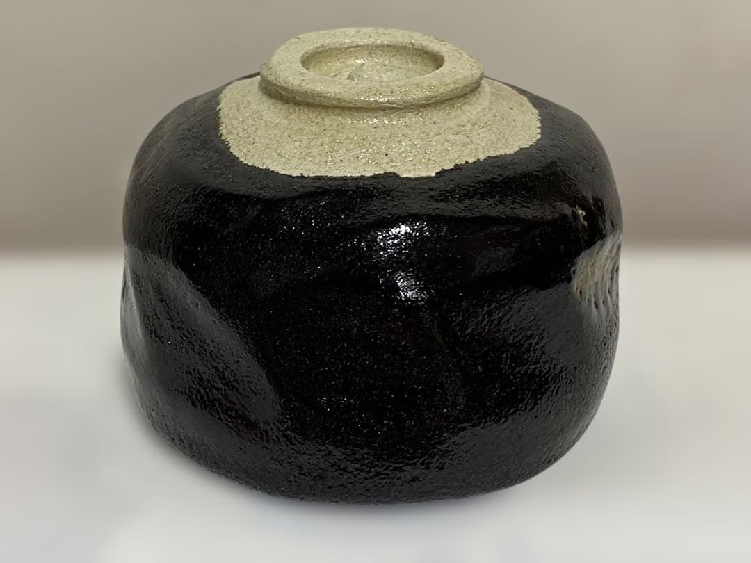 ♦️茶道具 黒楽抹茶碗 松楽印 作家物 未使用と思われます 美術工芸品 骨董品