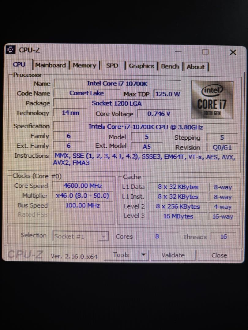 Intel Core i7-10700Ｋ + Z490+メモリ32gb+虎徹