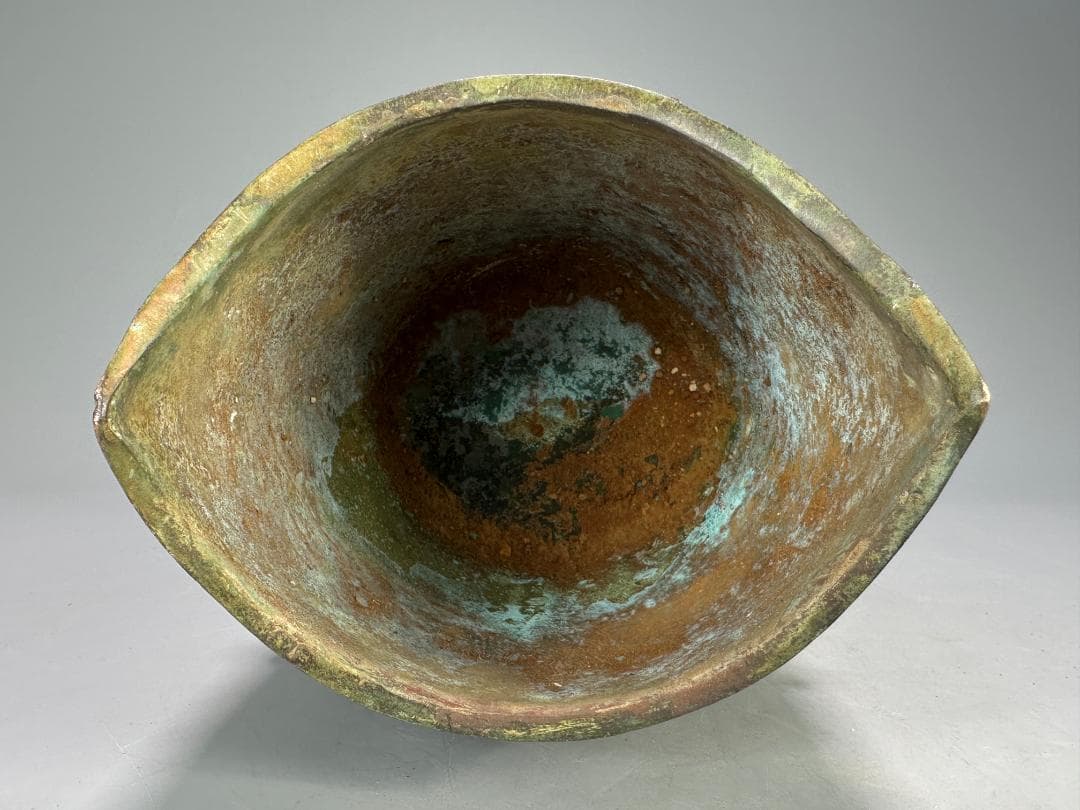 UM4-2中国美術　銅製　青銅器　編鐘　三点セット　時代物　唐物