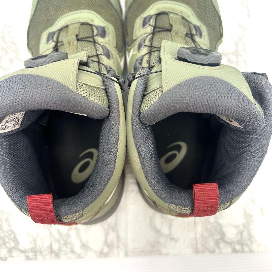 ASICS 安全靴　CP214 TS BOA ライケングリーン25.5