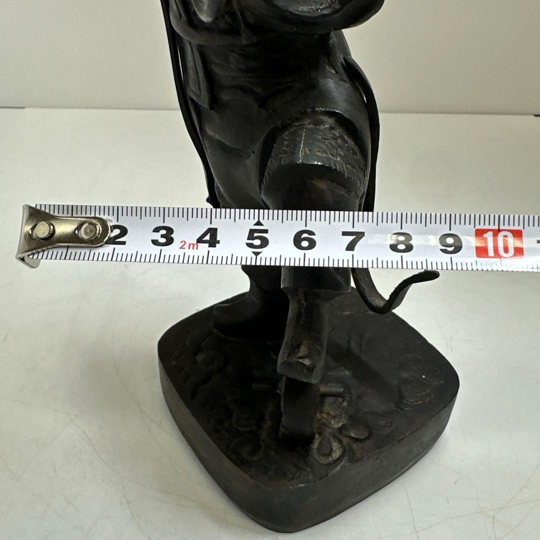 古銅　太子置物　1061g 高さ28.5㎝　トコチ　東な8-0401☆2F