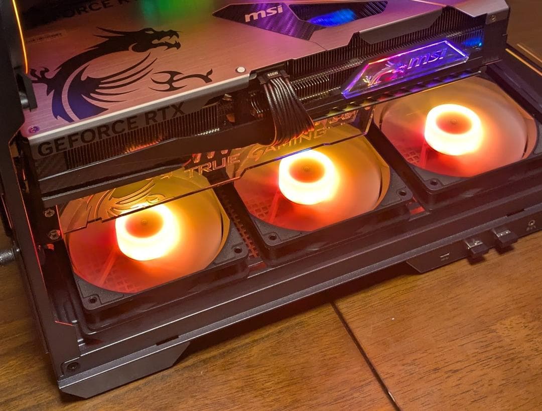 MSI純正 ARGBリバースファン3個セット PCケースファン