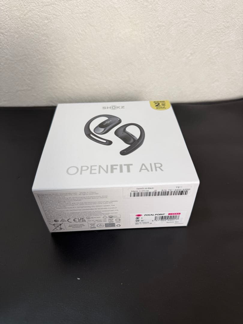 SHOKZ OPENFIT AIR ブラック ワイヤレスイヤホン