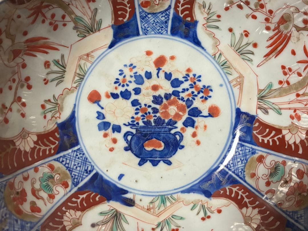 古伊万里 色絵 金彩 花鳥紋 三ツ組鉢 盛鉢 時代物
