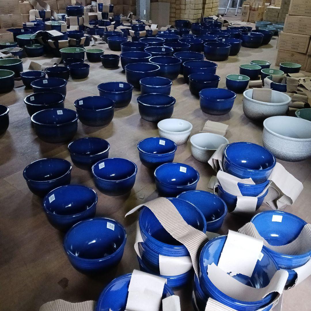新品　∅50　陶器　睡蓮鉢　特大　メダカ鉢　白　ホワイト　ルーバー　難有　LWH