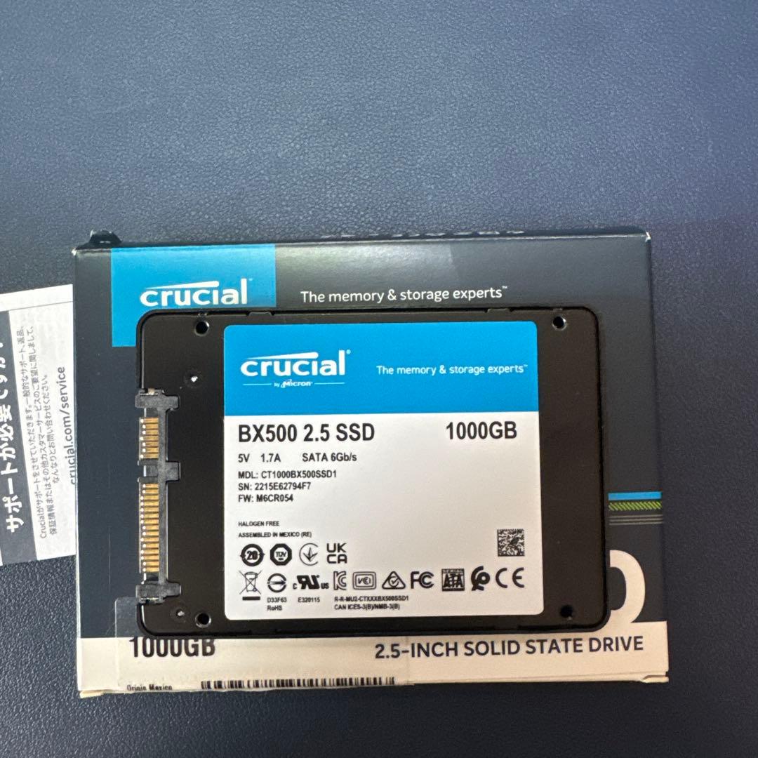 crucial BX500 1000GB 2.5インチSSD