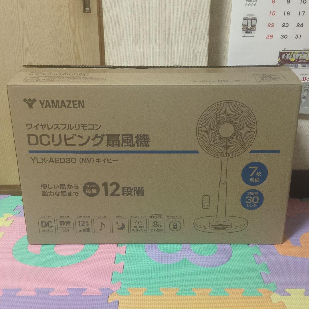 3月31日まで予約受け付け商品、山善30cmDCリビング扇風機。