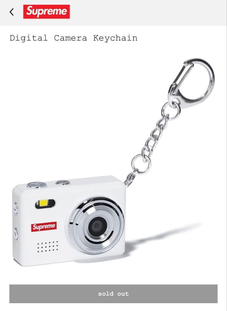 【新品未開封】Supreme デジタルカメラ キーチェン 【丁寧梱包】