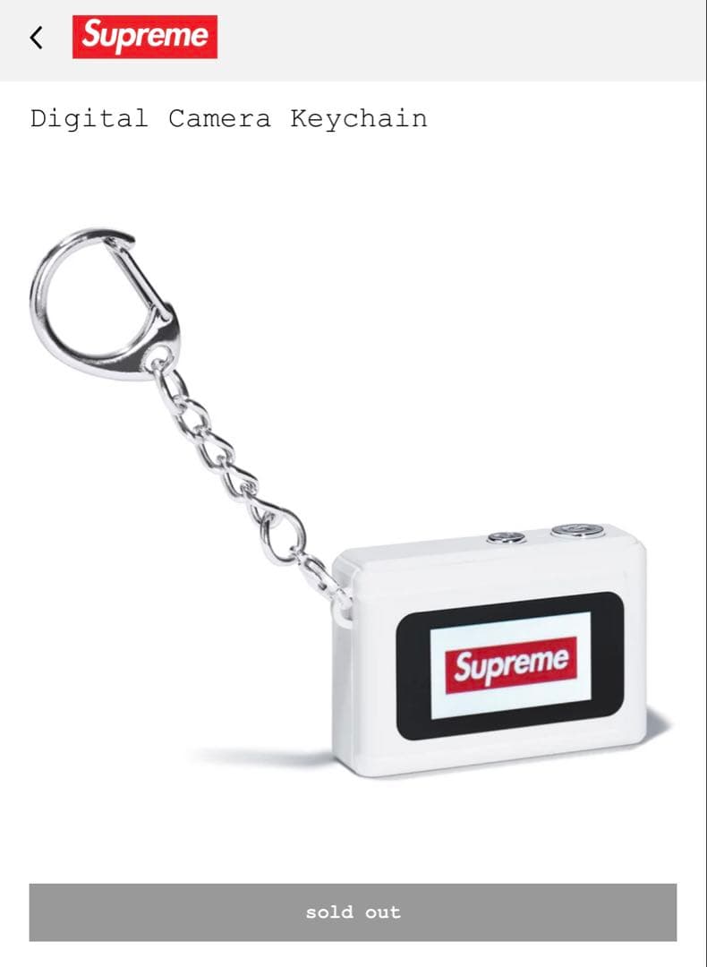 【新品未開封】Supreme デジタルカメラ キーチェン 【丁寧梱包】