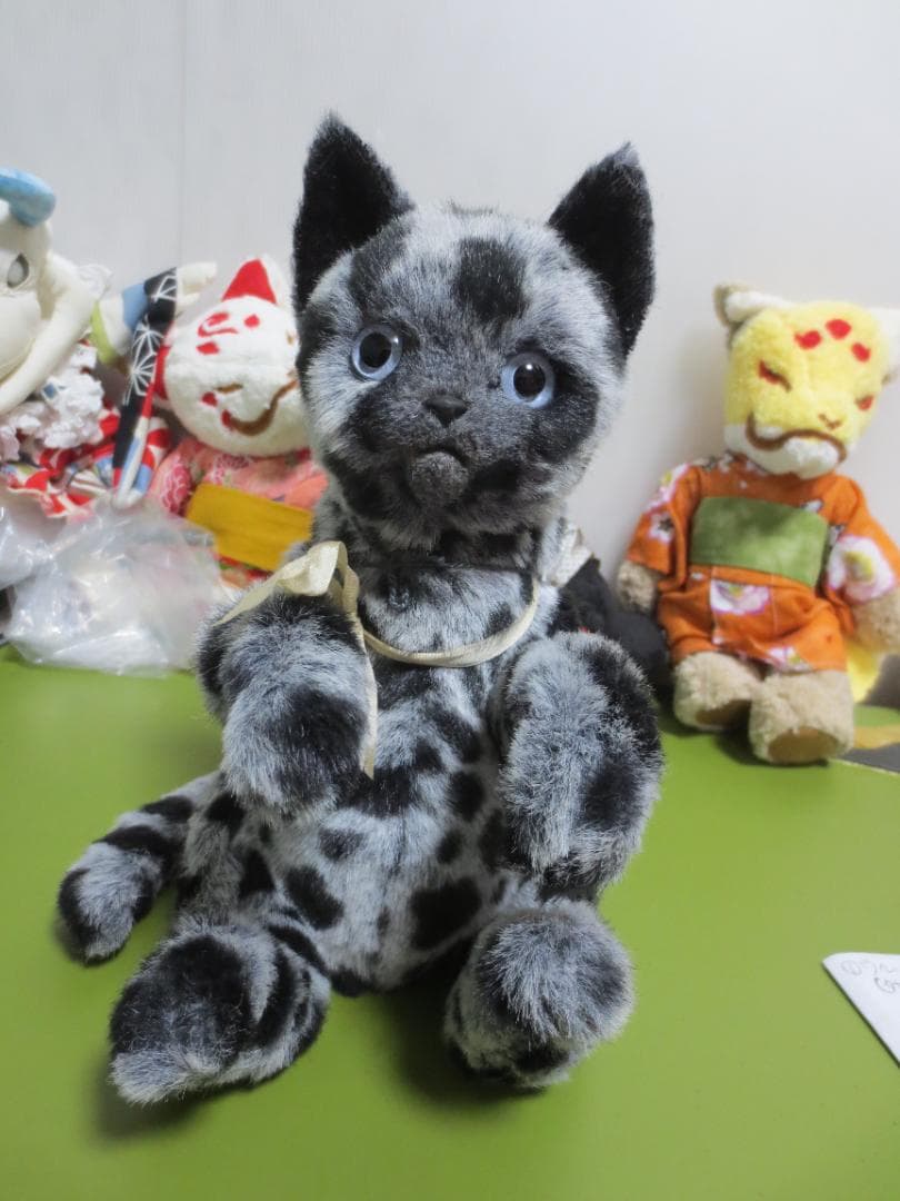 アトリエPEENATS　テディベア作家　猫ぬいぐるみ　ネコ　30㎝