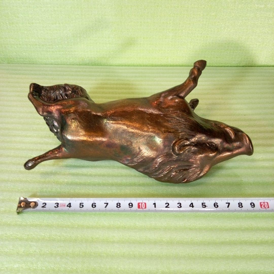 鉄の猪　イノシシ　猪　Wild boar　置物　金属工芸　インテリア