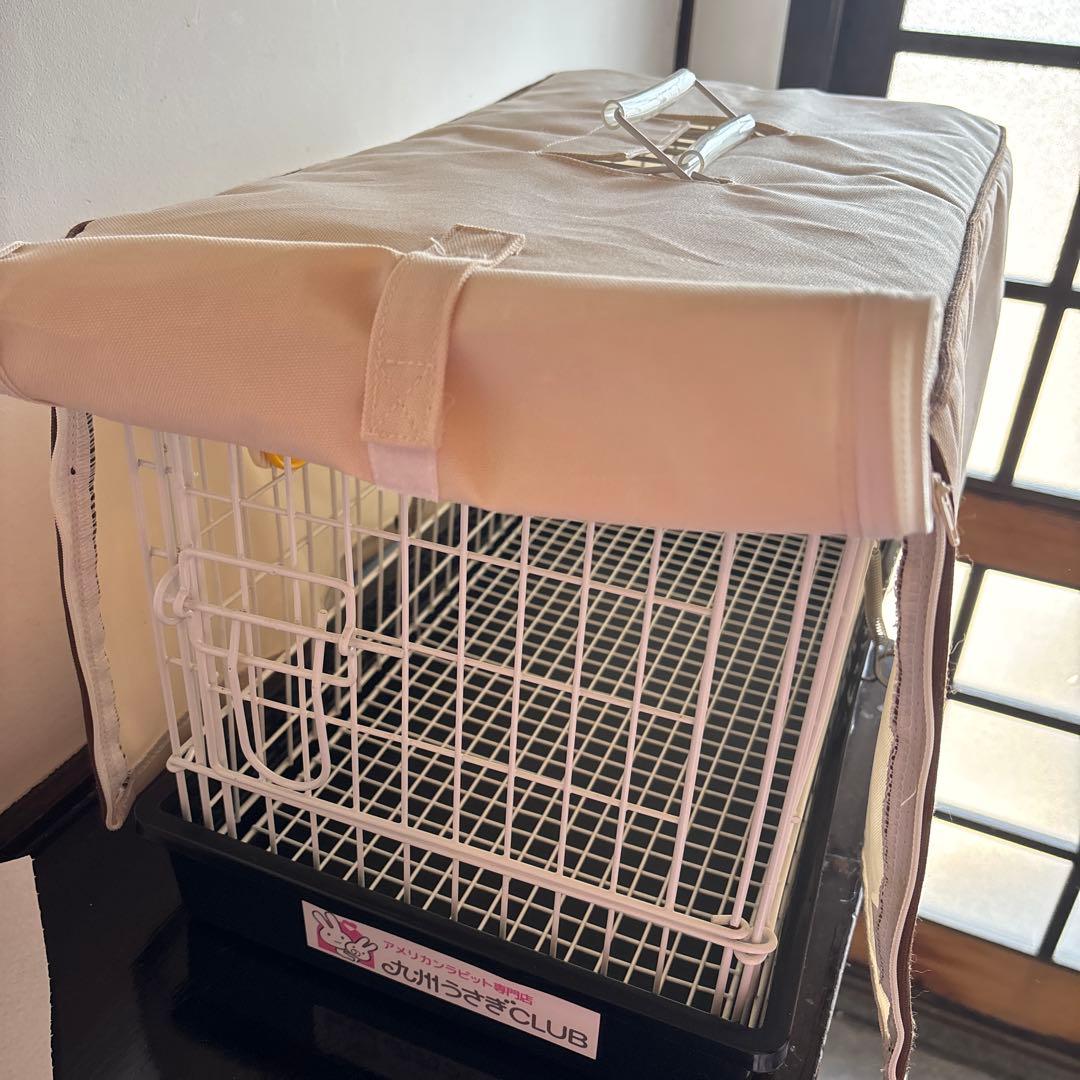 小動物　うさぎ　お出掛け　金属製　ケージ カバー　給水　付き　犬　ネコ　ラット