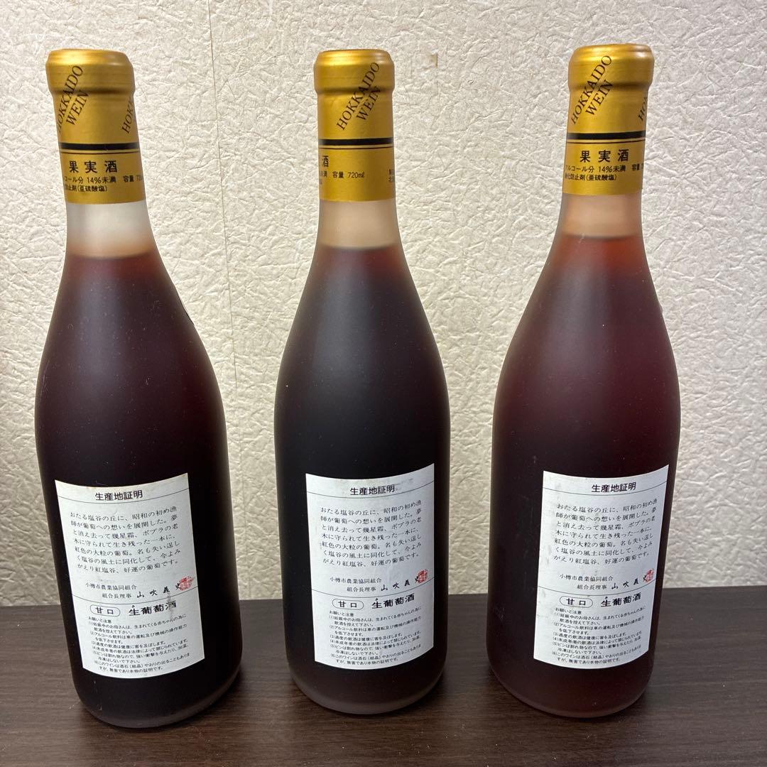 ア)北方の詩 1999 遅摘み紅塩谷ワイン　身延 南天ワイン　ワイン　5本セット