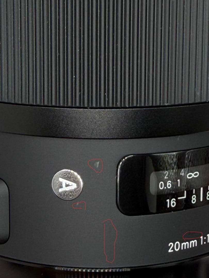 8万即決‼️使用数回‼️SIGMA 20mm 1:1.4 DG HSM Art