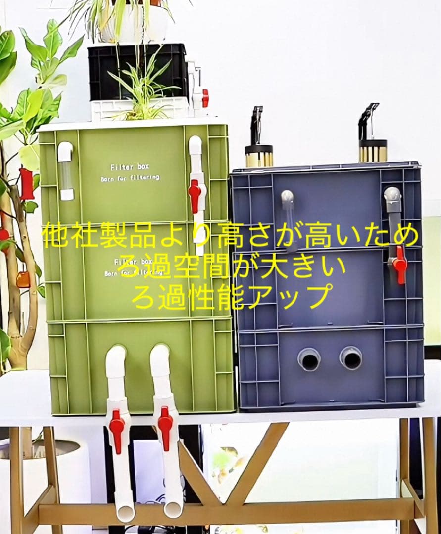 コンパクト小型　水槽池用万能フィルター 濾過槽　外部式飼育濾過器装置