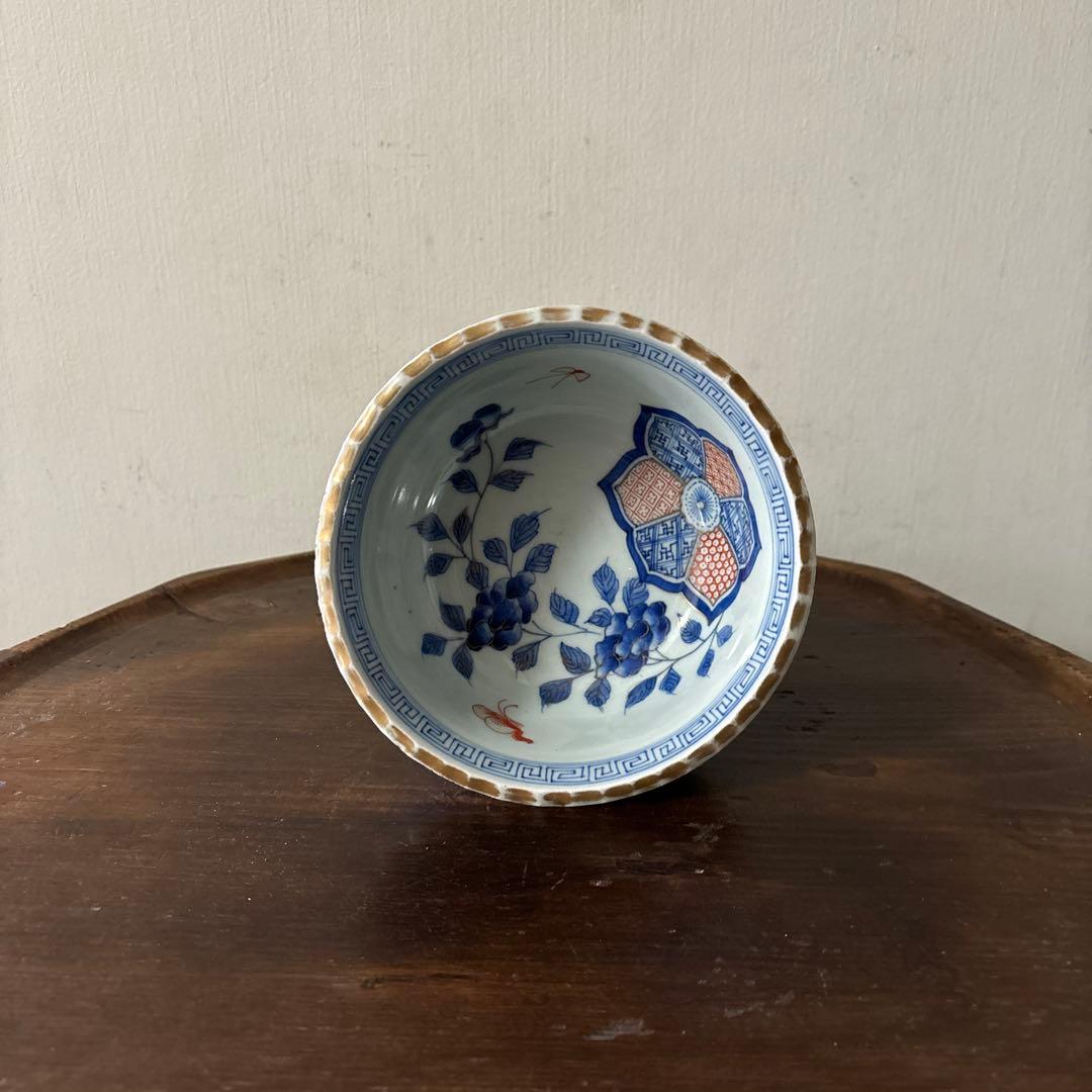 古伊万里盃洗　江戸時代.明治　骨董品　アンティーク　古道具　骨董　白磁　検:李朝