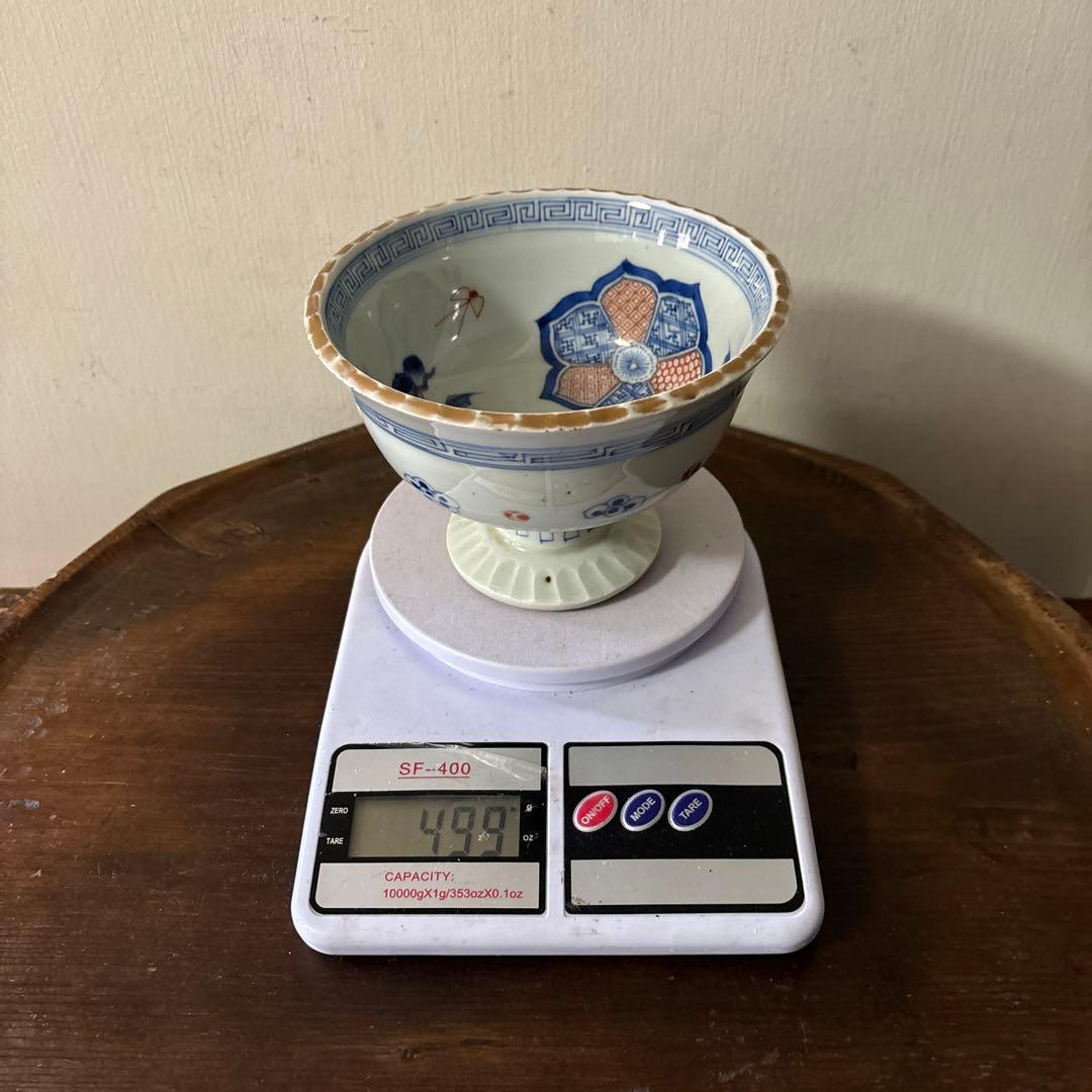 古伊万里盃洗　江戸時代.明治　骨董品　アンティーク　古道具　骨董　白磁　検:李朝