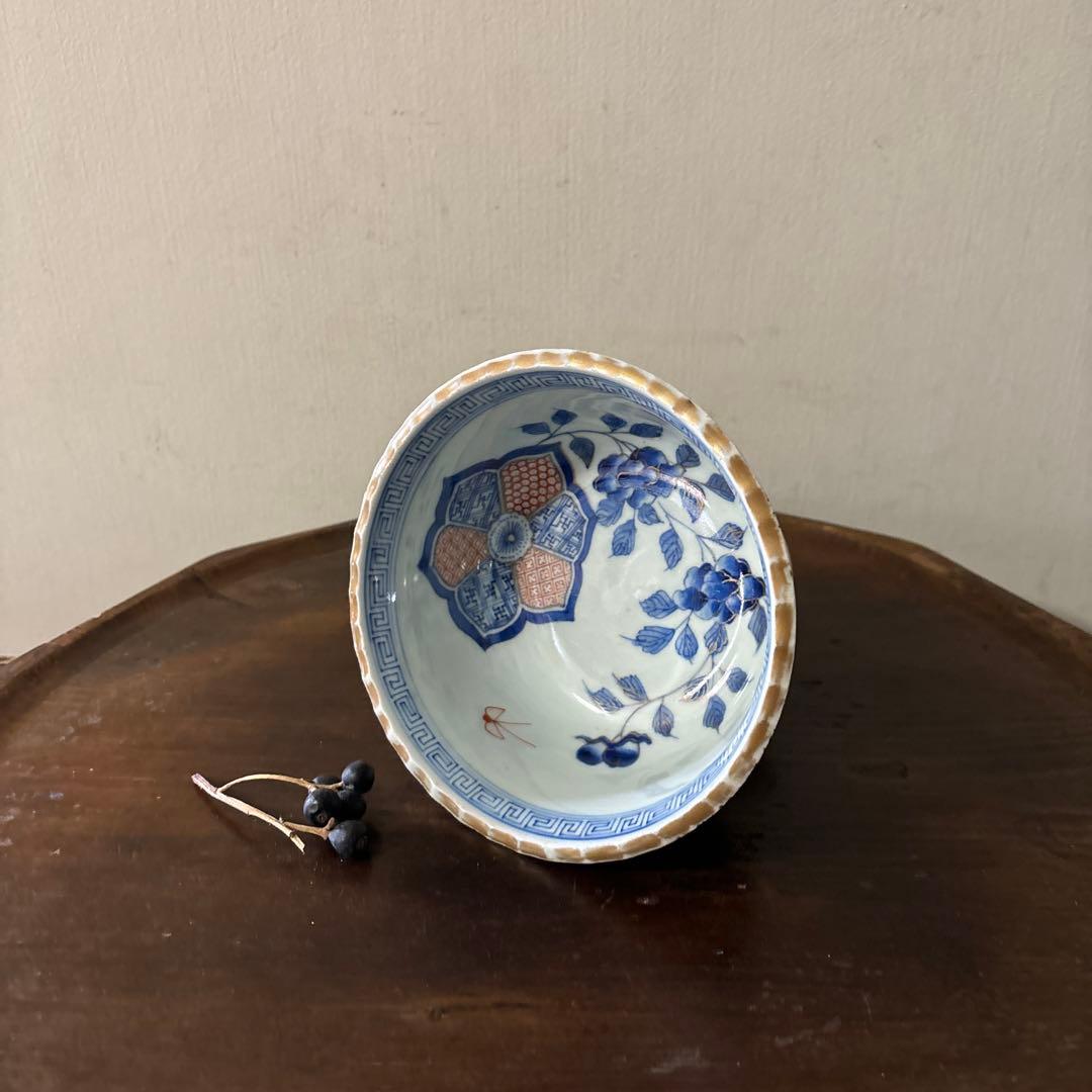古伊万里盃洗　江戸時代.明治　骨董品　アンティーク　古道具　骨董　白磁　検:李朝