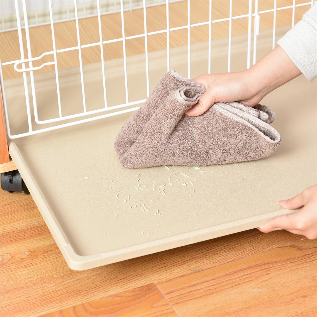 【新品】木製×スチール三段キャットケージ 多頭飼い対応 脱走防止