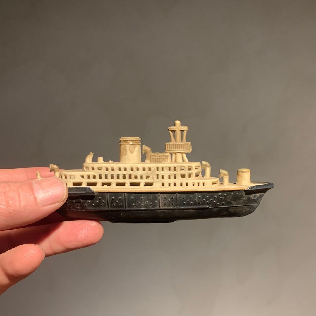おもちゃの船 蒸気船 プラスチック製 アンティーク 古道具