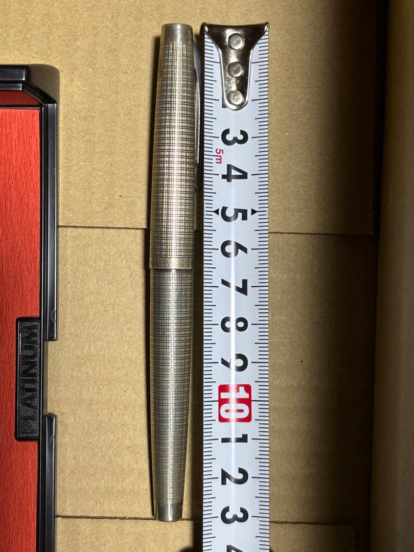 中古美品18KWG PLATINUM 万年筆 スターリングシルバー