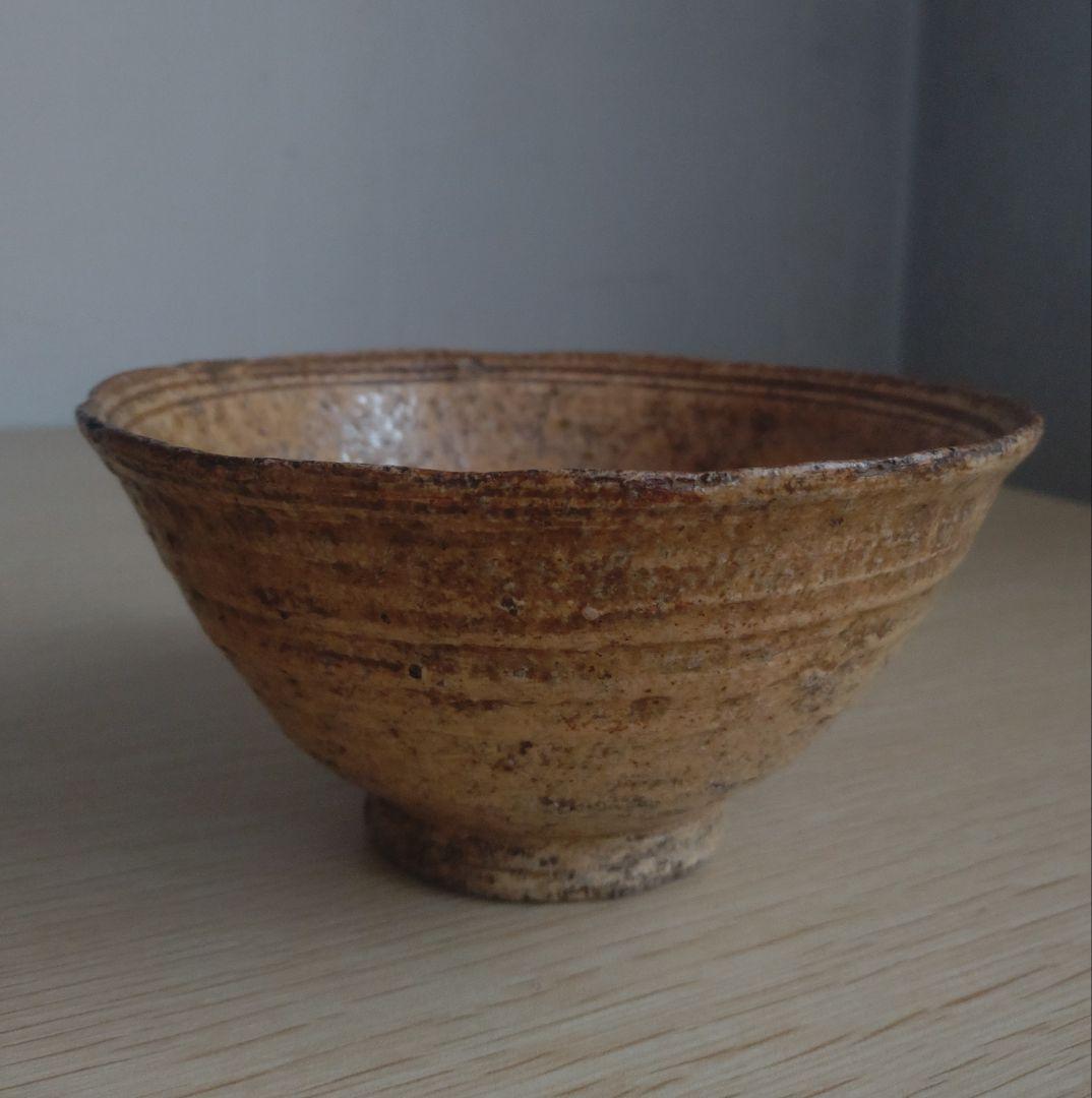 【伝世品】江戸時代　伊羅保　茶碗　李朝　高麗青磁　青井戸