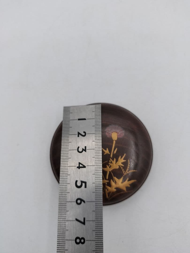 c292 香合 桑木地 薊 中村湖舟 木箱 茶道具 古物