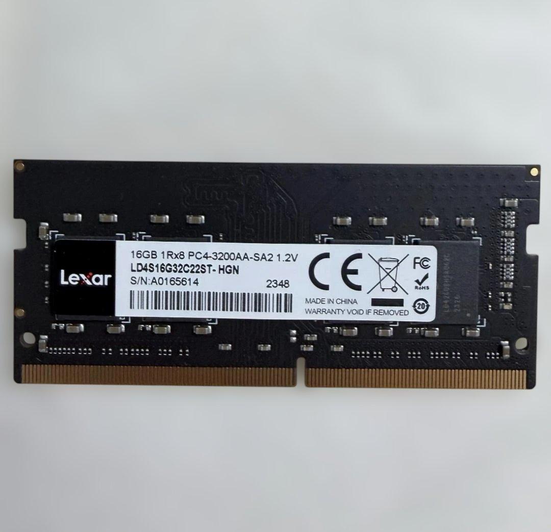 【高品質】Lexar DDR4-3200 メモリ 16GB×2枚（計32GB）