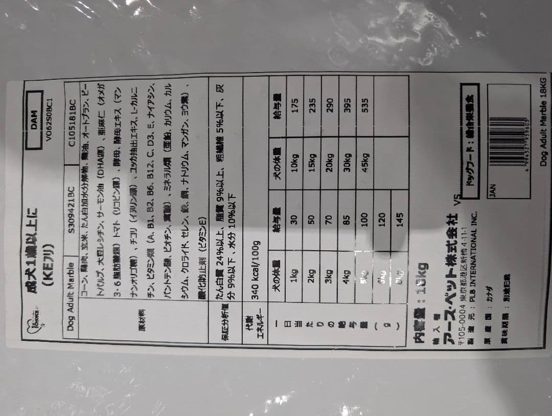 肉球4ドッグフード 18kg 高品質ドライフード