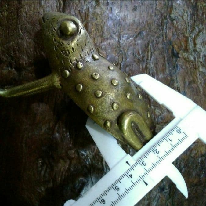 アフリカ　トーゴ共和国　新品　ハンドメイド真鍮　アニマル　カエル