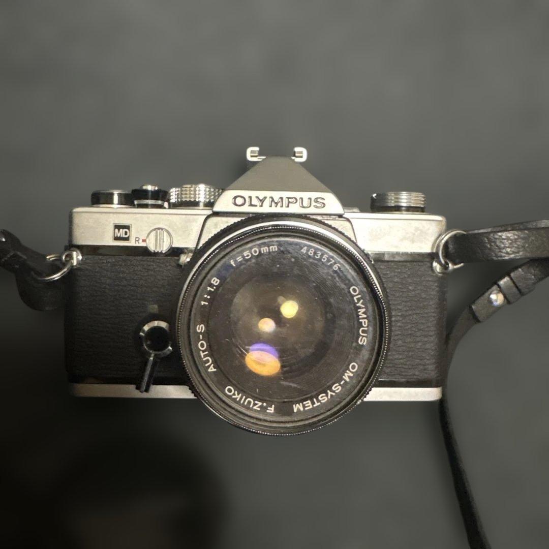 OLYMPUS OM-1 一眼レフカメラ 50mmレンズ付きジャンク　ストロボ