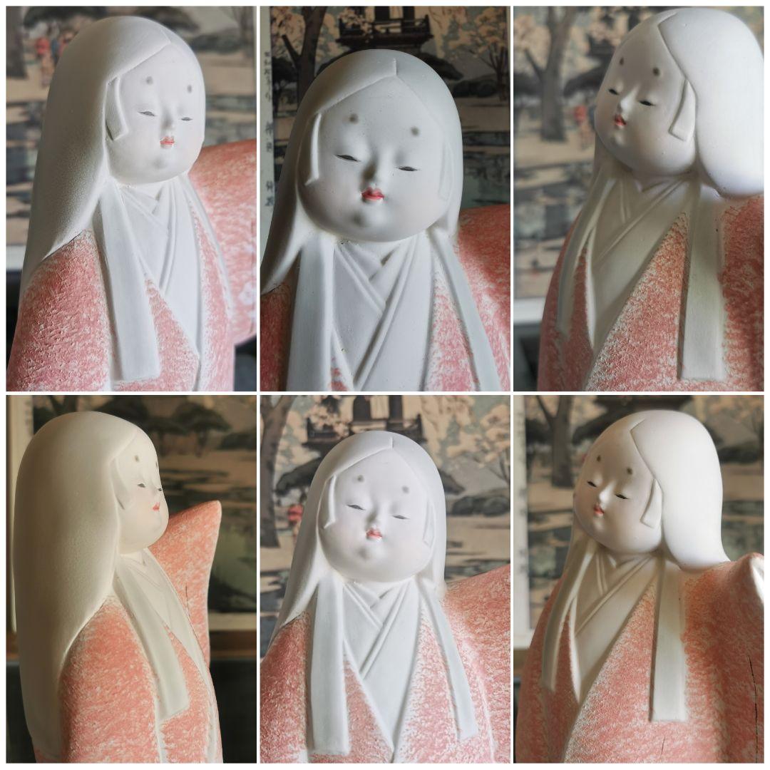 ヴィンテージ 博多人形『陽春』 春生作 美しいお顔 手描手彩色 時代物 日本人形