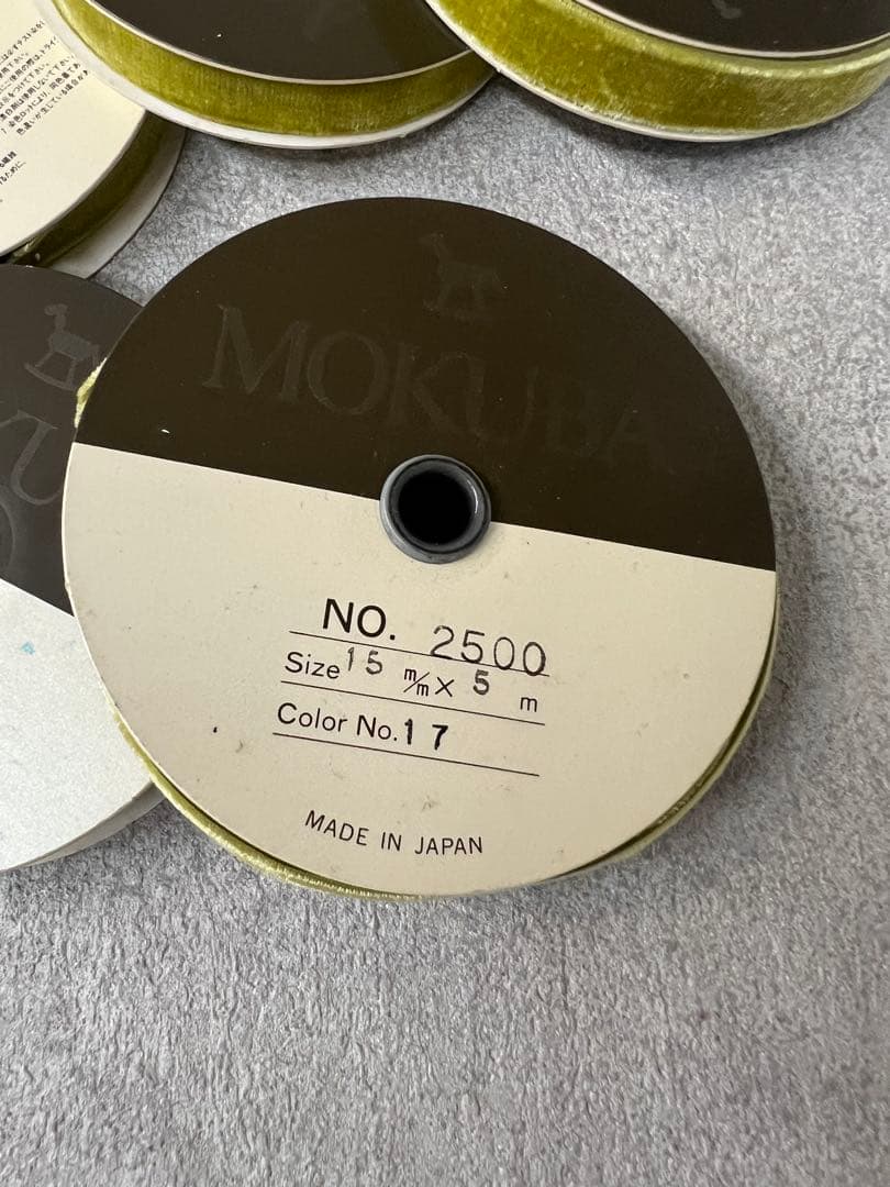 ぽ*中様 木馬 MOKUBA ベルベットリボン13ロールサンリボン2ロール　計1