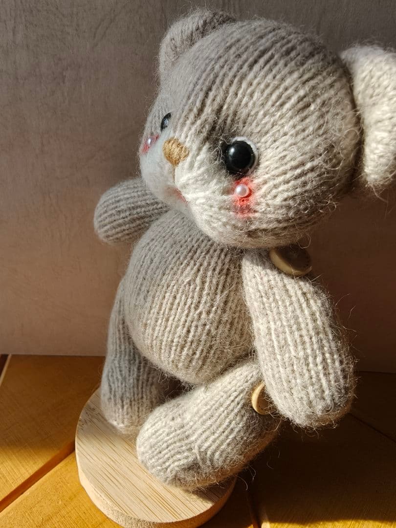 新品|ハンドメイド テディベア 着せ替え人形 ウール製 あみぐるみ 可動式