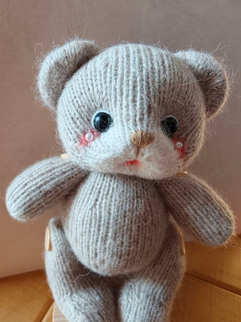 新品|ハンドメイド テディベア 着せ替え人形 ウール製 あみぐるみ 可動式