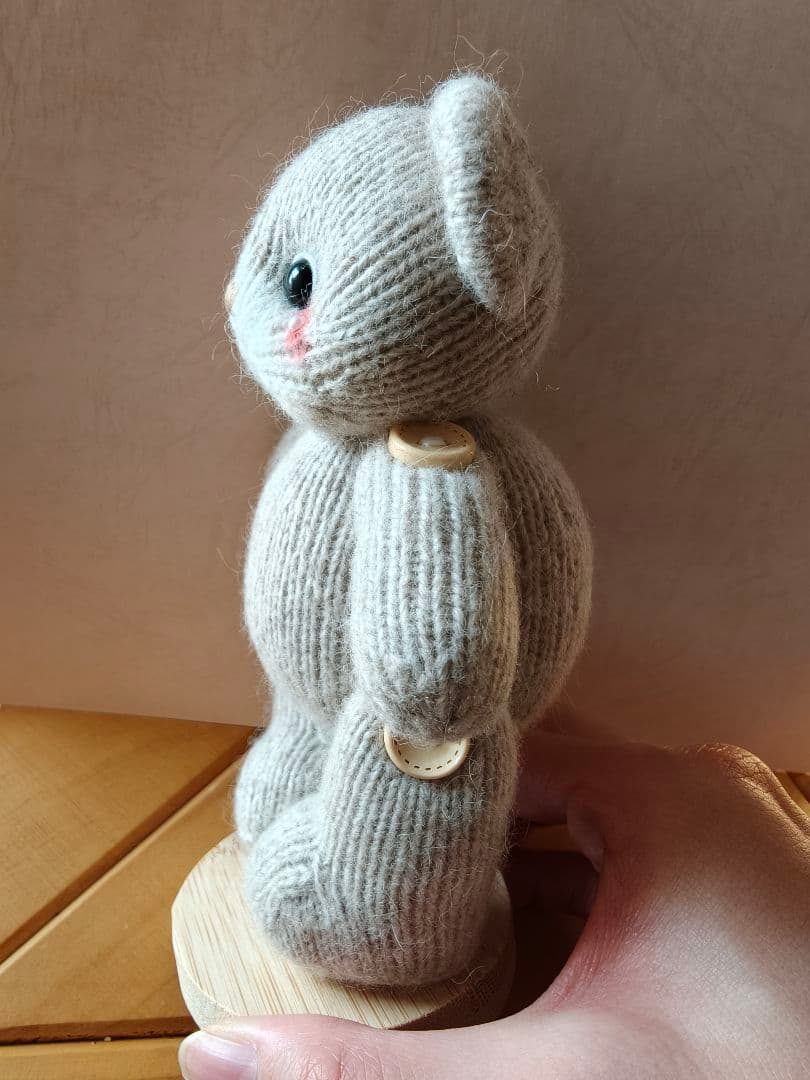 新品|ハンドメイド テディベア 着せ替え人形 ウール製 あみぐるみ 可動式
