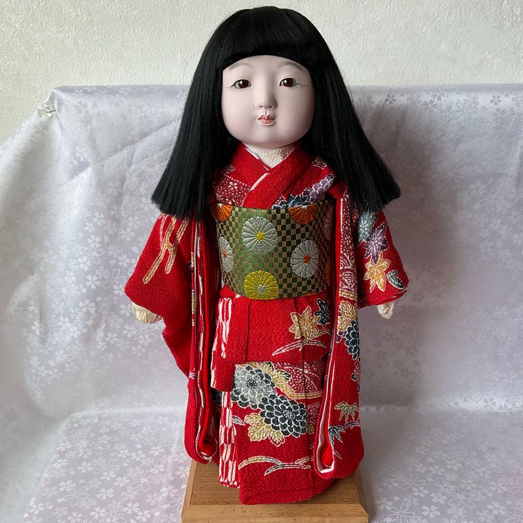 市松人形尺ニ松菊作　お座り着せ替え市松人形12号　昭和市松人形（倉庫保管品）