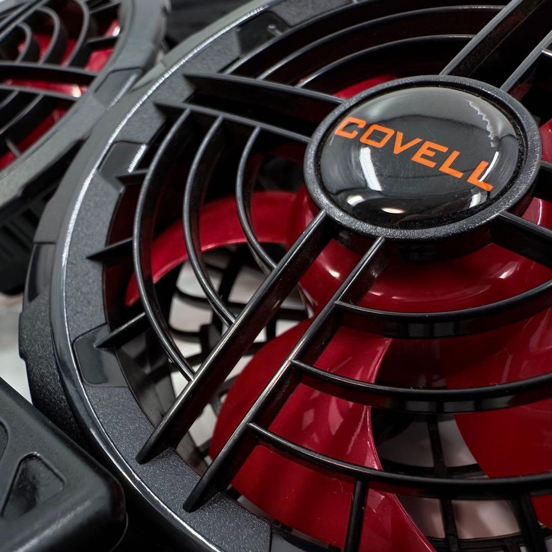 COVELL 空調服 ブラック 冷却ファン 30Vバッテリー 服が2着　長袖