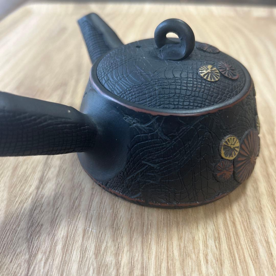 常滑焼　石水作　稲葉石水　氷烈文 急須　茶器　菊梅　共箱
